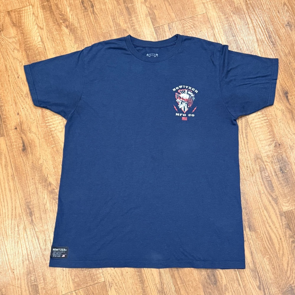 Howitzer Mens Scout Sniper One Shot One Kill Graphic T-Shirt Navy Blue Large